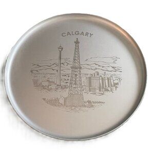 Vintage Calgary Husky Tower Metal Tray